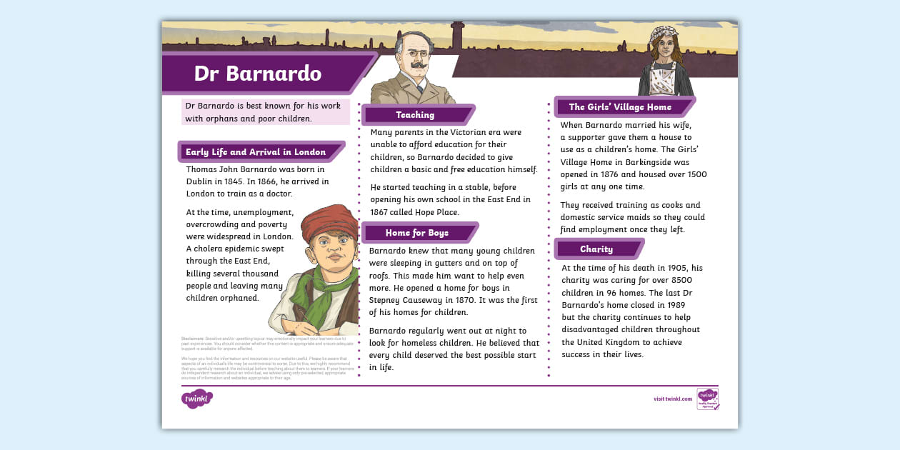 Dr Barnardo Fact File - Twinkl - KS2