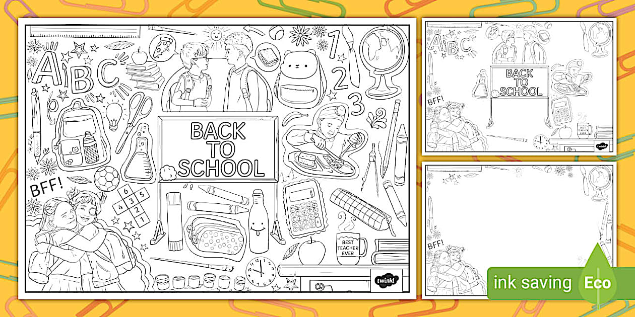 Back to School Doodle Pages | Second Level | CfE | Twinkl