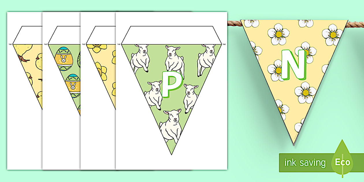 Black and White Spring Display Lettering Bunting - Twinkl