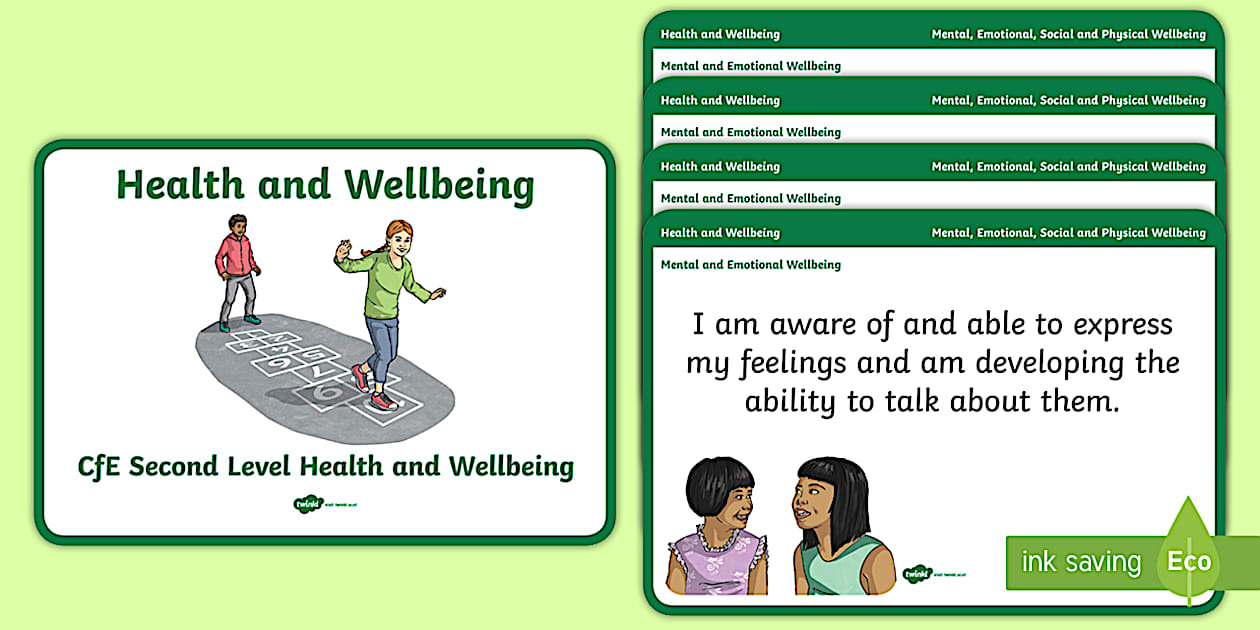 CfE Second Level Health and Wellbeing Experiences and Outcomes Display ...
