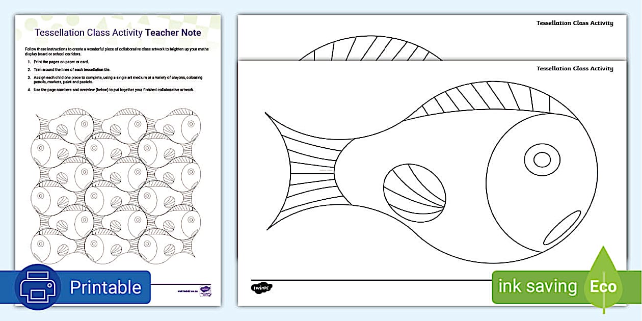 Tessellation Class Activity (teacher made) - Twinkl