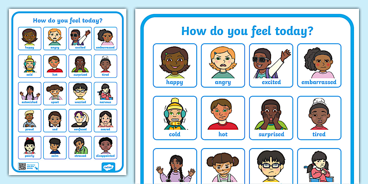 How Do You Feel Today? Children's Emotion Chart | Twinkl