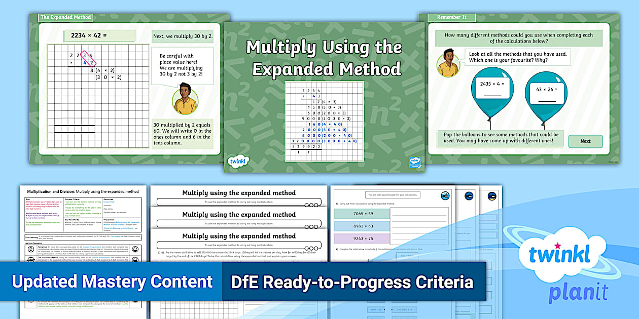 Y5 Multiply Using the Expanded Method (Teacher-Made)