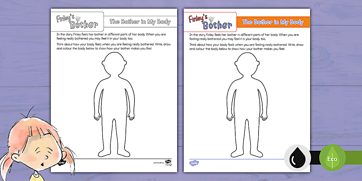 FREE The Bother in My Body: An Emotions Body Map Twinkl