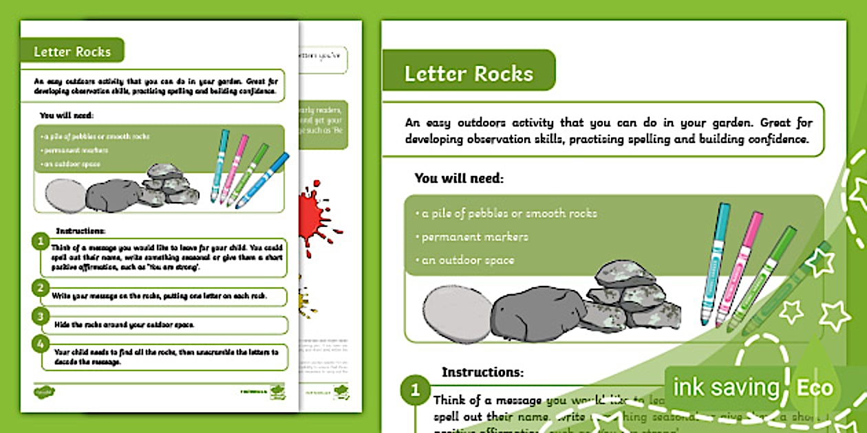Letter Rocks (teacher made) - Twinkl