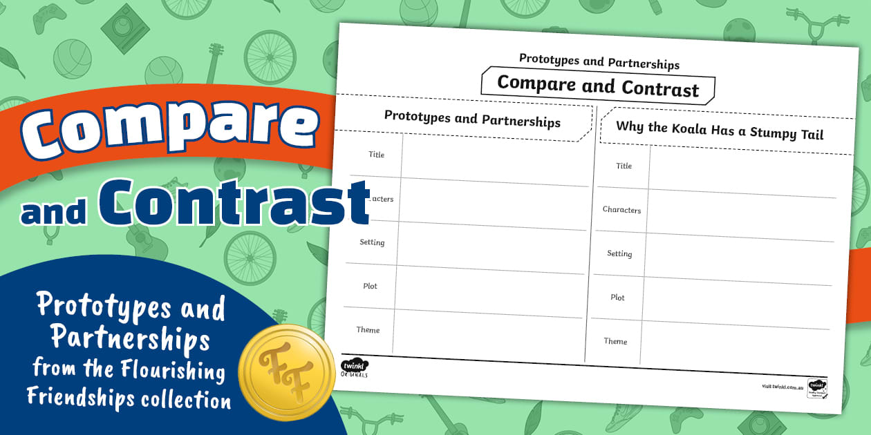 Partnership Treemap Worksheet Prototypes and Partnerships Compare and Contrast Activity