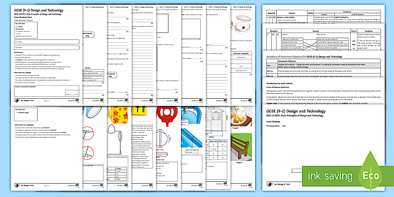 OCR GCSE Design Technology (J310/01) Principles of Design Exam Paper Exam