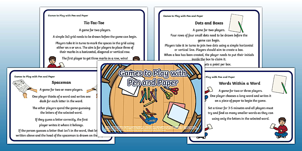 games-to-play-with-pen-and-paper-cards-twinkl