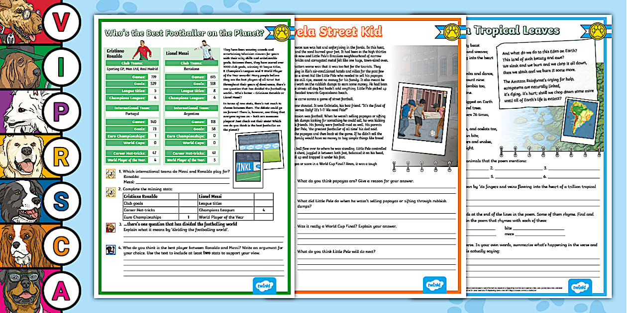 Y5 Reading 3 Revision Activity Mat Pack