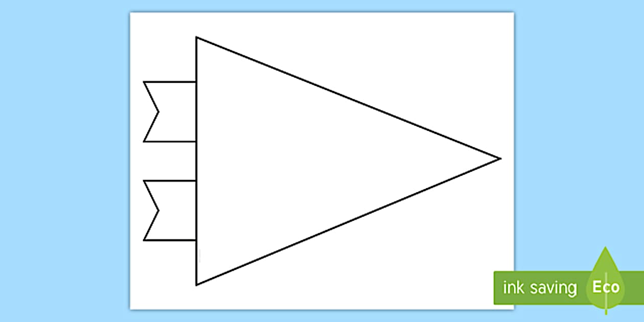 Blank Pennant Banner Template Pennant Template Twinkl