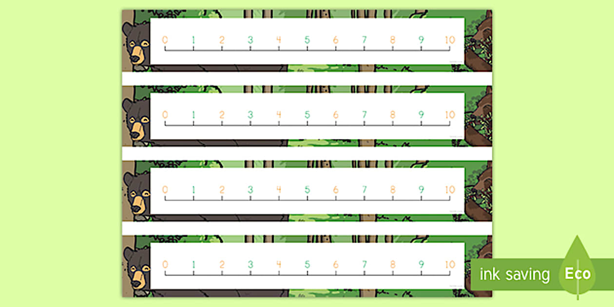 Sorting Bears Number Line Bears 0-10 Number Line (teacher made) - Twinkl
