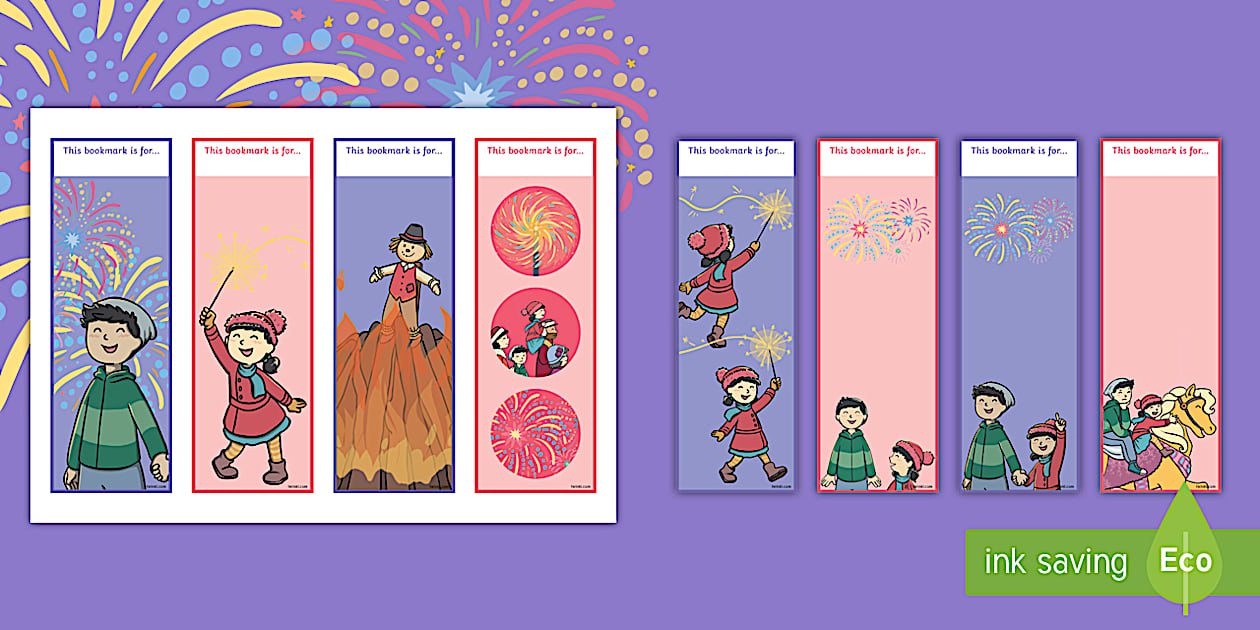 Sparks in the Sky Editable Bookmarks (Hecho por educadores)