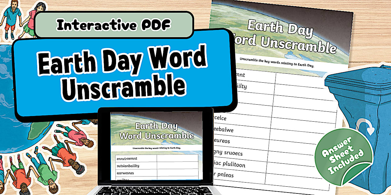 Earth Day Word Unscramble - Twinkl - KS2