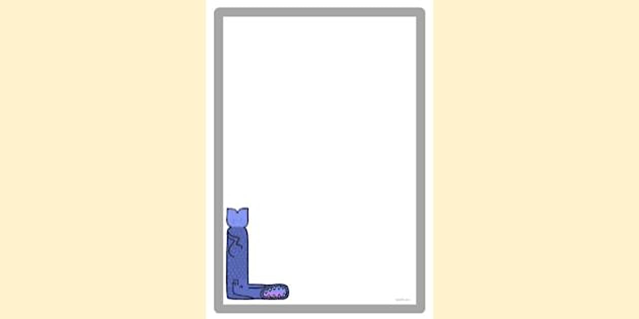 Simple Blank Letter L Border | Page Borders | Twinkl