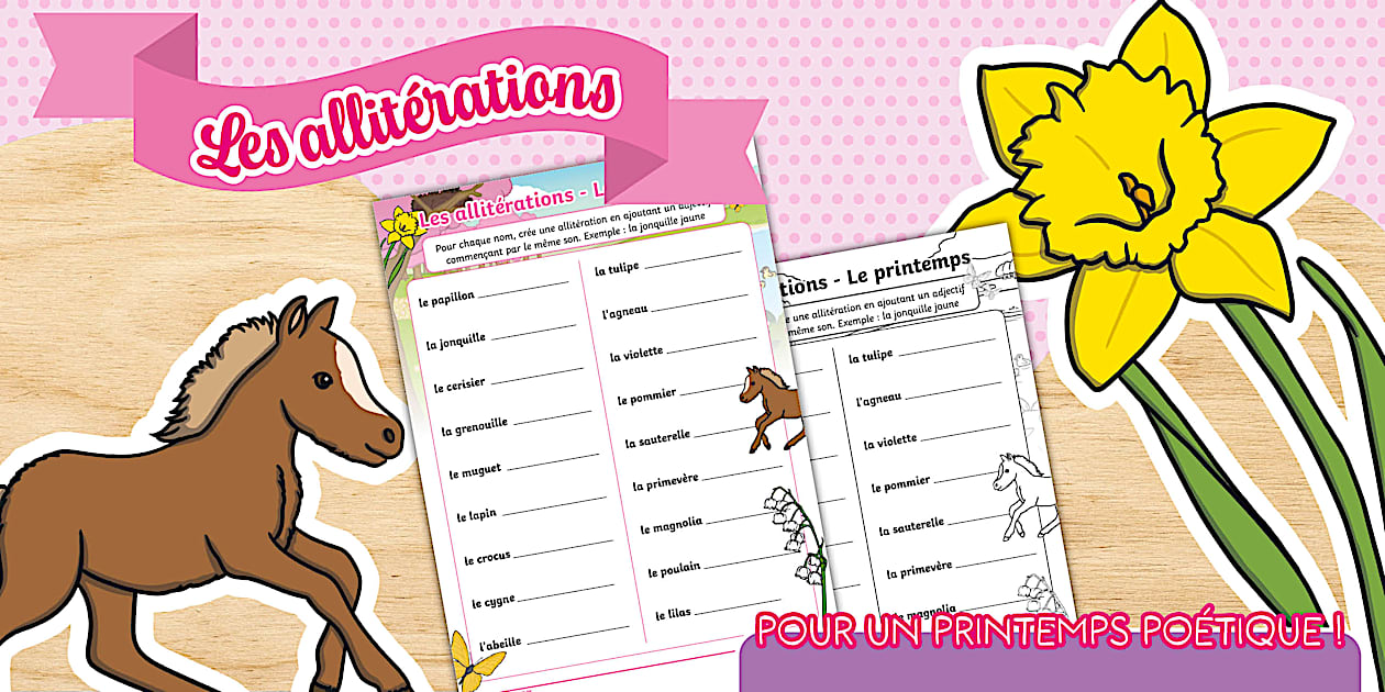 * NEW * Fiche d'activité : Les allitérations - Le printemps