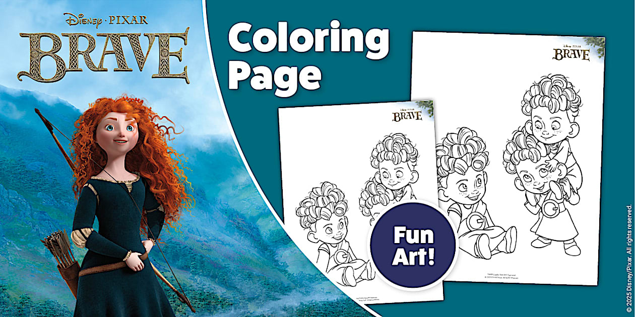 Brave: The Triplets Coloring Page