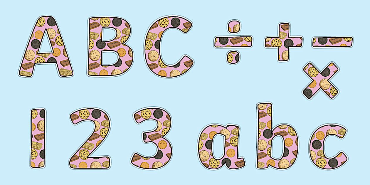 Display Lettering Ks2 Biscuit-Themed Display Lettering - KS2 (teacher made)
