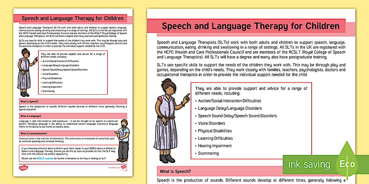 Speech and Language Therapy for Children Adult Guidance