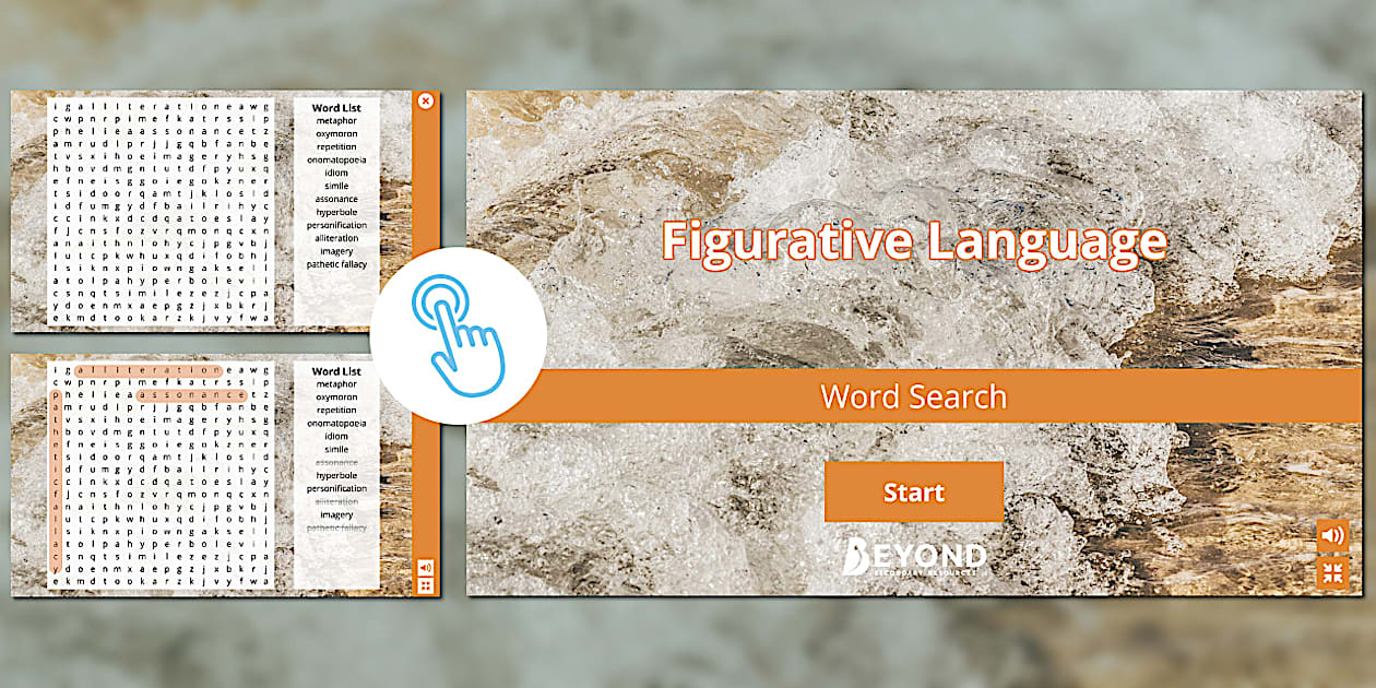 Interactive Figurative Language Word Search Beyond English