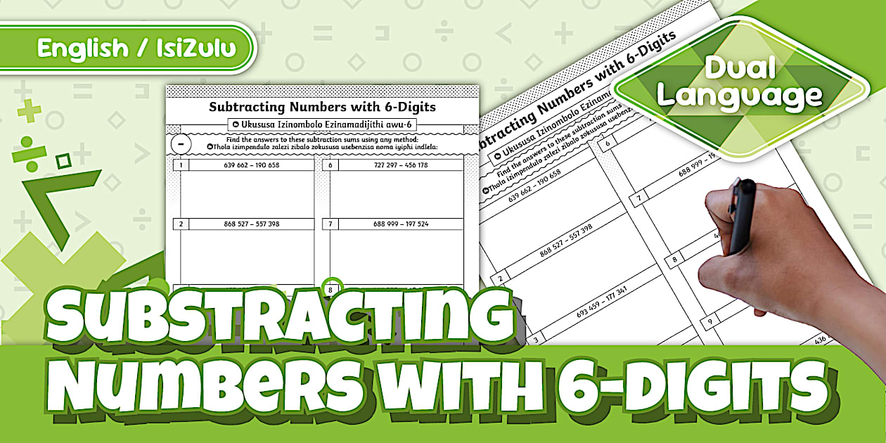 Subtracting Numbers with 6-Digits Activity Sheet