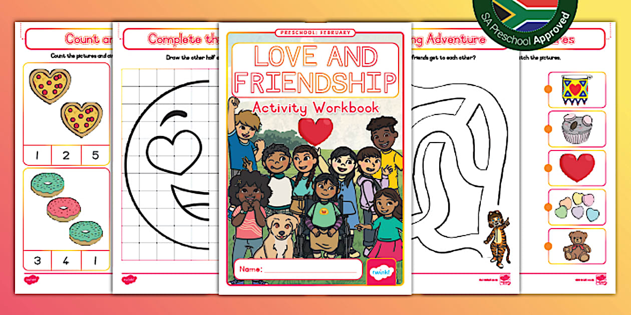 Preschool: February Workbook- Love and Friendship