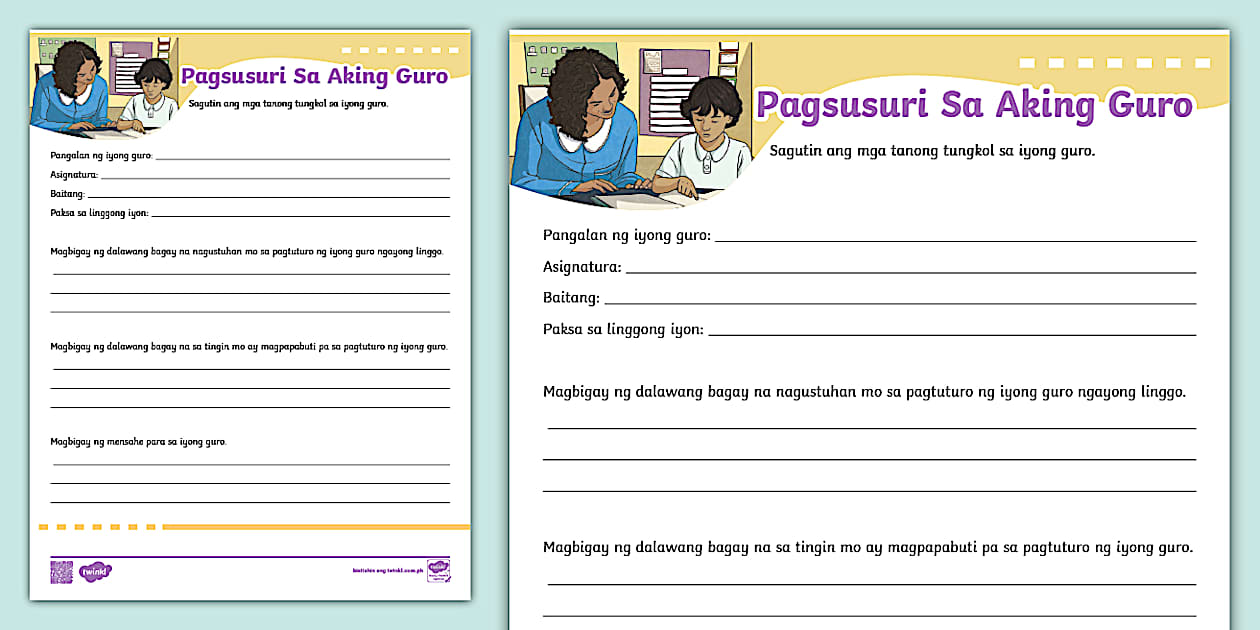 Pagsusuri Sa Aking Guro | Philippines | Twinkl - Twinkl