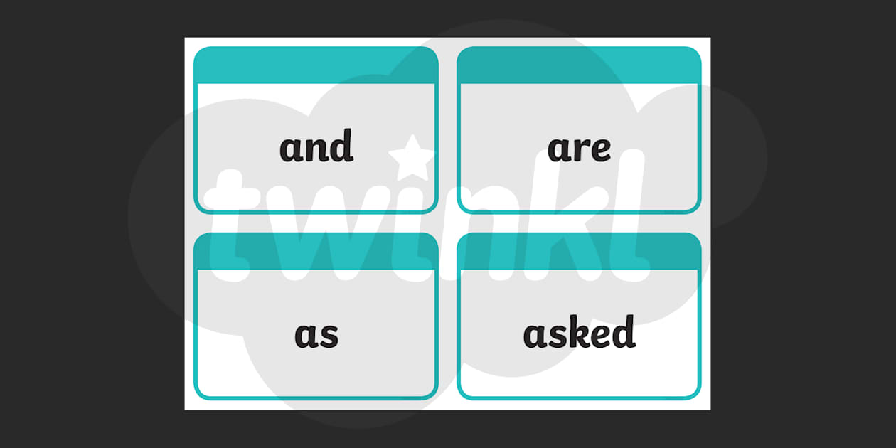 printable high frequency word cards - 100 hfw - twinkl