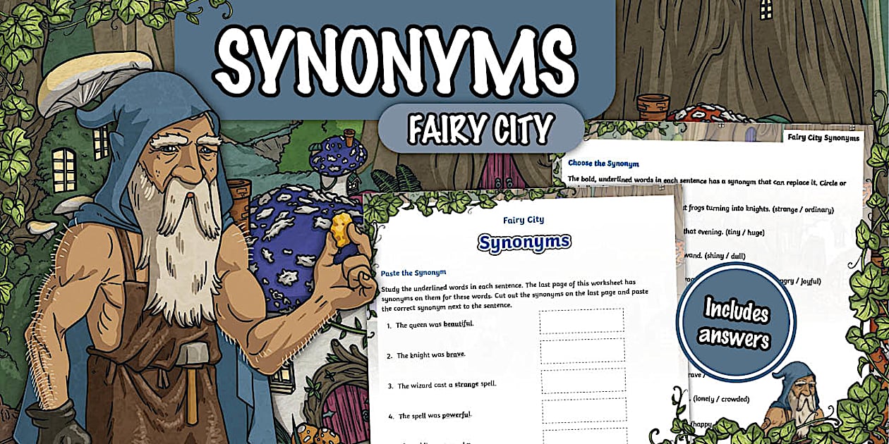 IP English Fairy City Synonyms – Activity Sheet