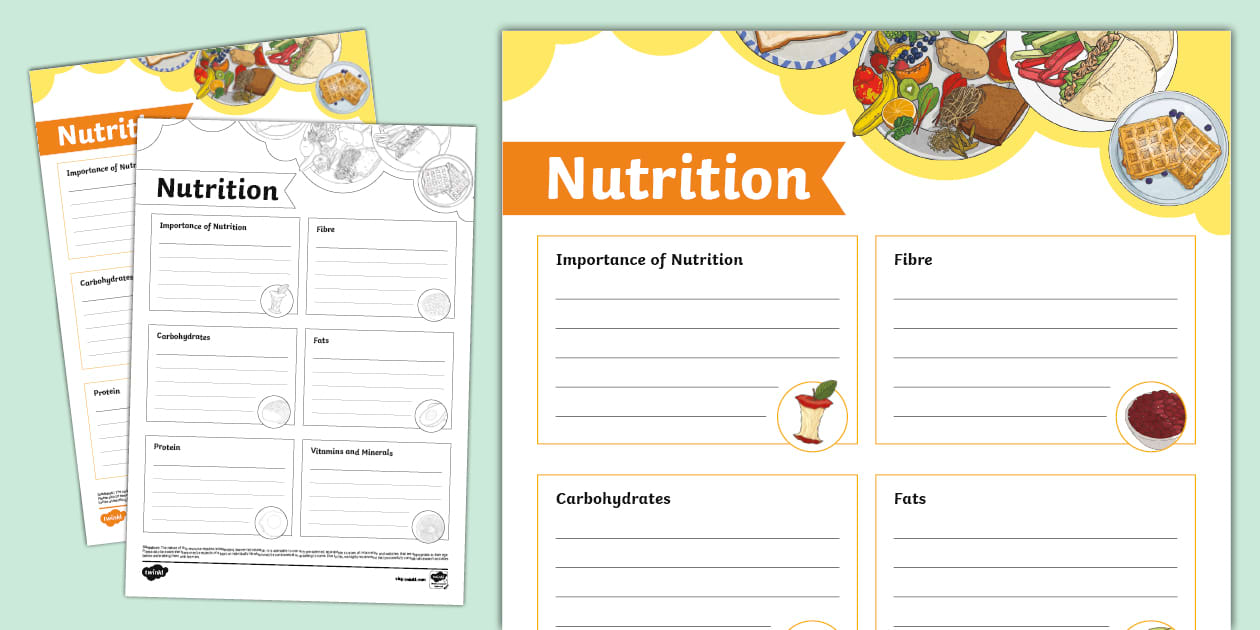 Nutrition Fact File Template (teacher made) - Twinkl