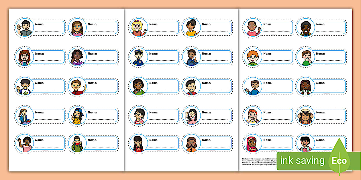 Printable Blank Name Tags (teacher made) Twinkl