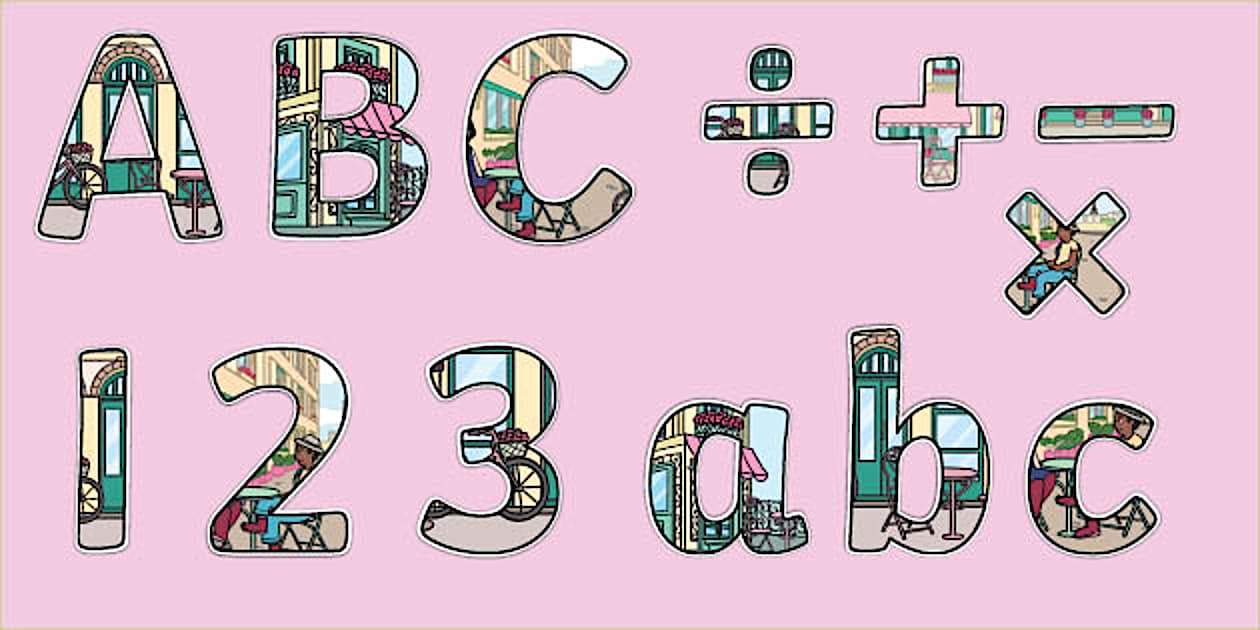 French Parisian Lettering Pack (teacher made) - Twinkl