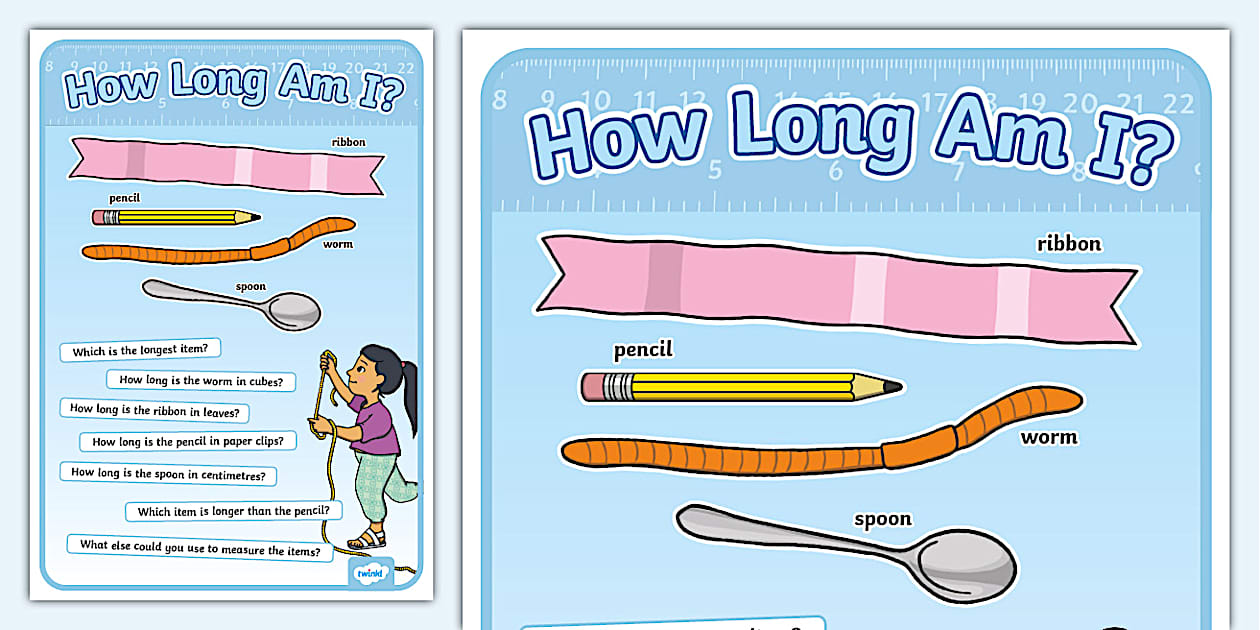 👉 How Long Am I? Discussion Display Poster (teacher made)