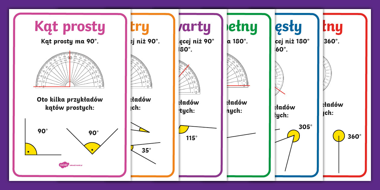 Kąty Proste Ostre I Rozwarte Sprawdzian Klasa 5 www.twinkl.ie