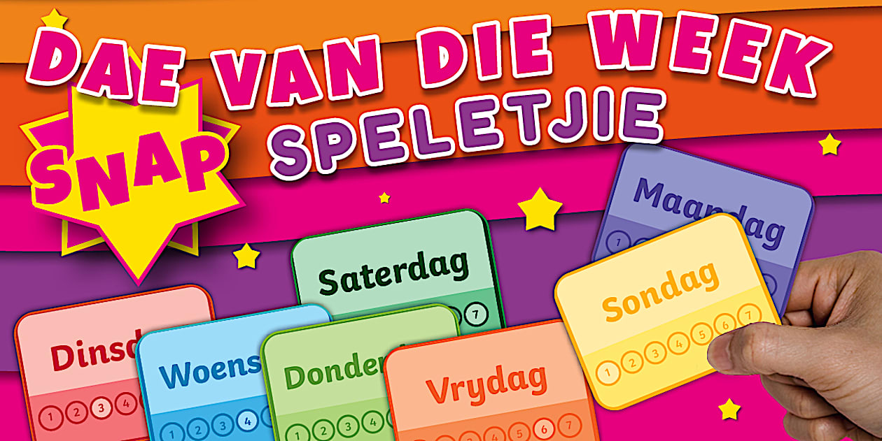 Grondslagfase Wiskunde - Dae van die Week Snap - Speletjie (KABV-belyn)