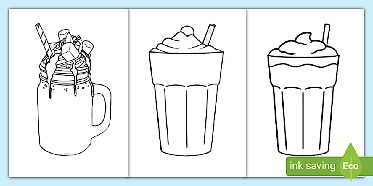Milkshake Template (teacher made) - Twinkl