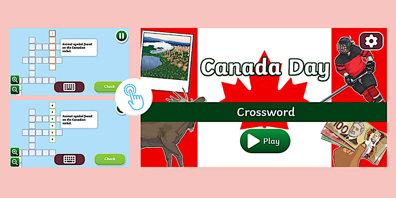 Canada Day Interactive Crossword Twinkl