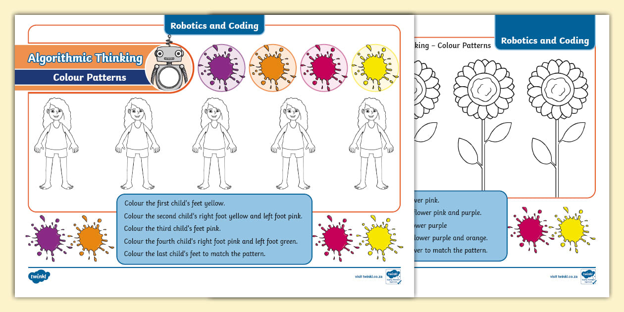 Robotics and Coding - Follow the Colour Pattern - Twinkl