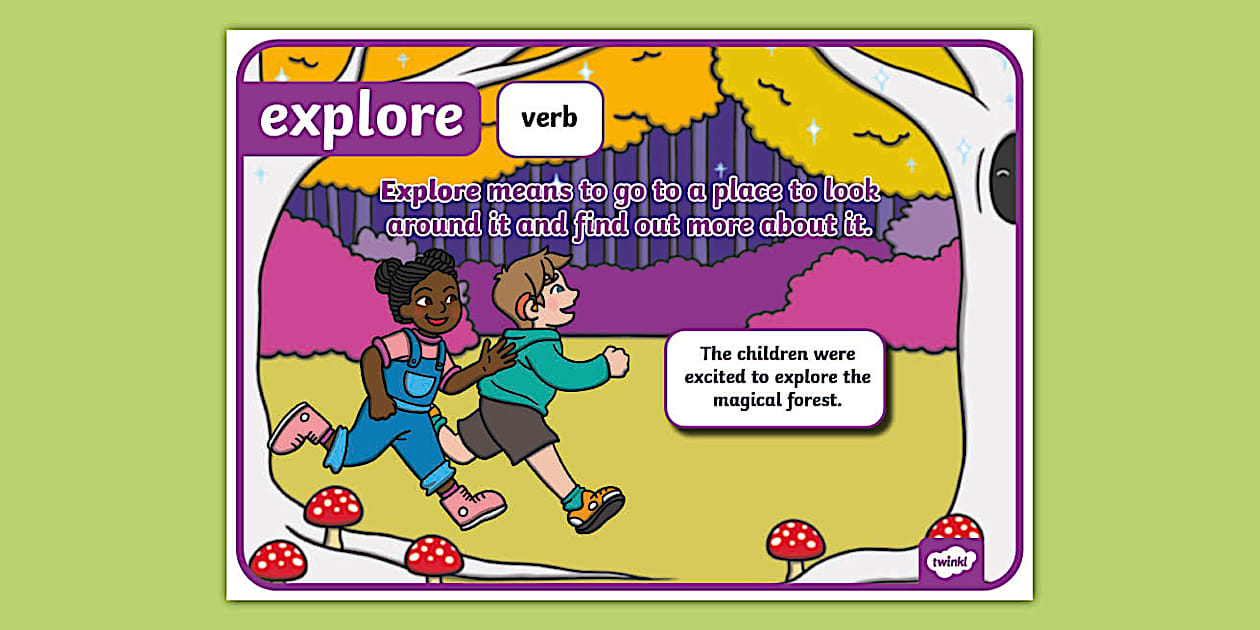 Explore Word Definition Display Poster (teacher made)