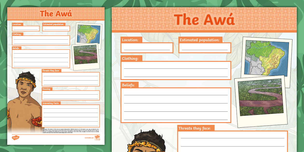 The Awá Fact File Template