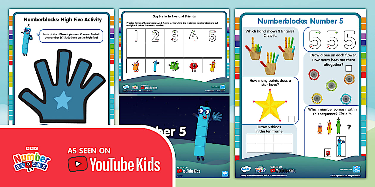 Numberblocks: Number 5 Activity Pack