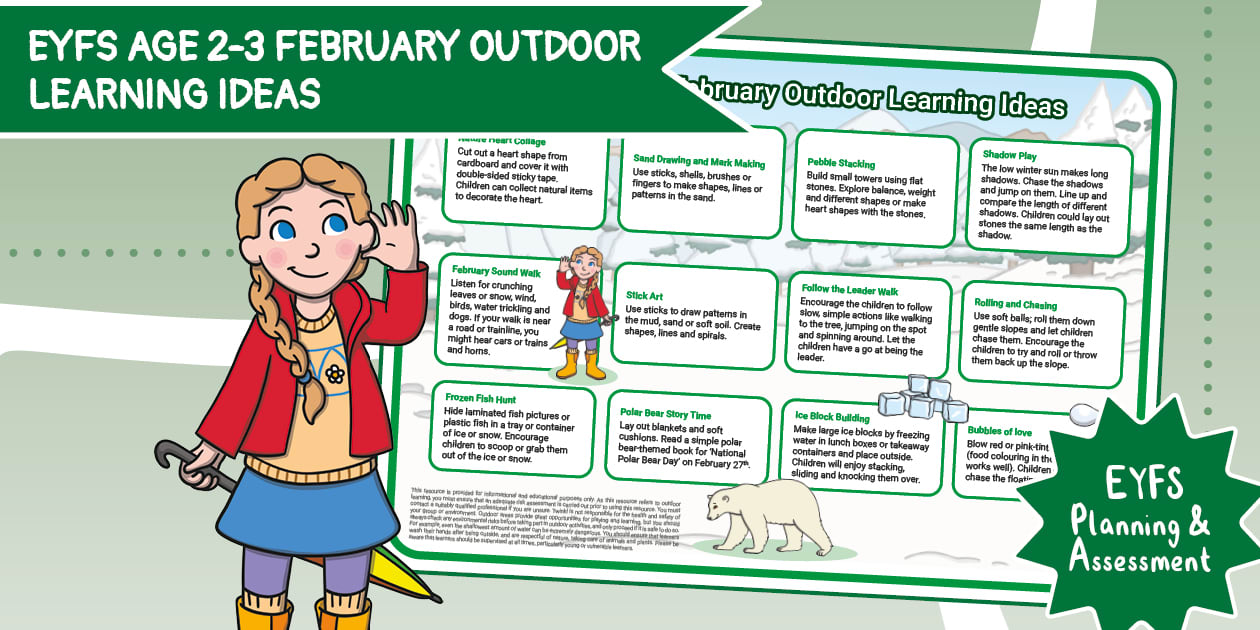 EYFS Age 2-3 Outdoor Learning Ideas: February