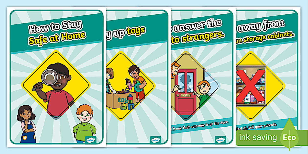 Stay Safe at Home Display Posters