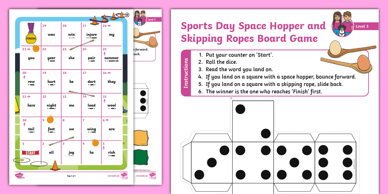 Level 3 Sports Day Board Game