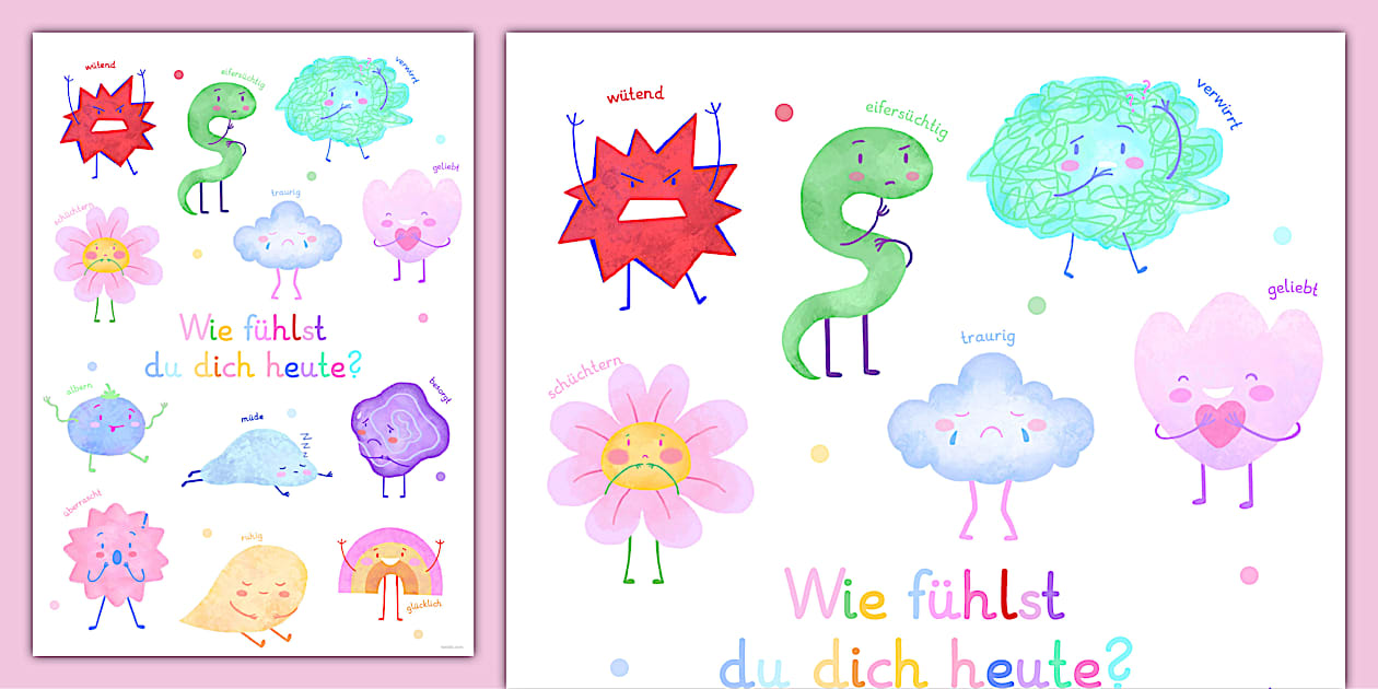 Wie fühlst du dich heute? – Poster (teacher made)
