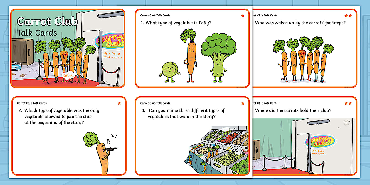 Carrot Club Talk Cards