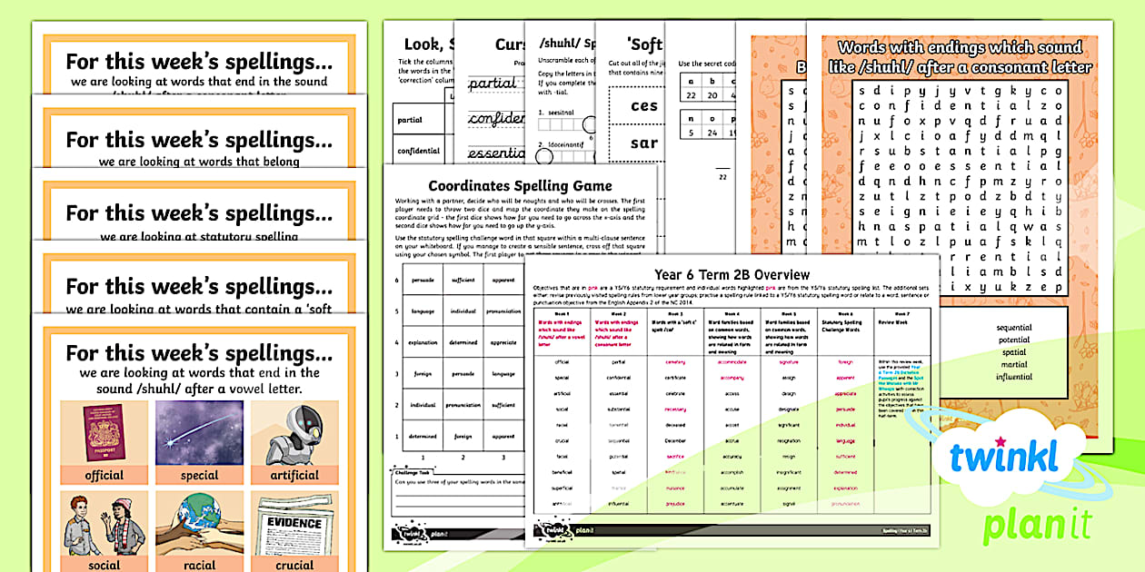 PlanIt Spelling Year 6 Term 2B Bumper Spelling Pack - Twinkl