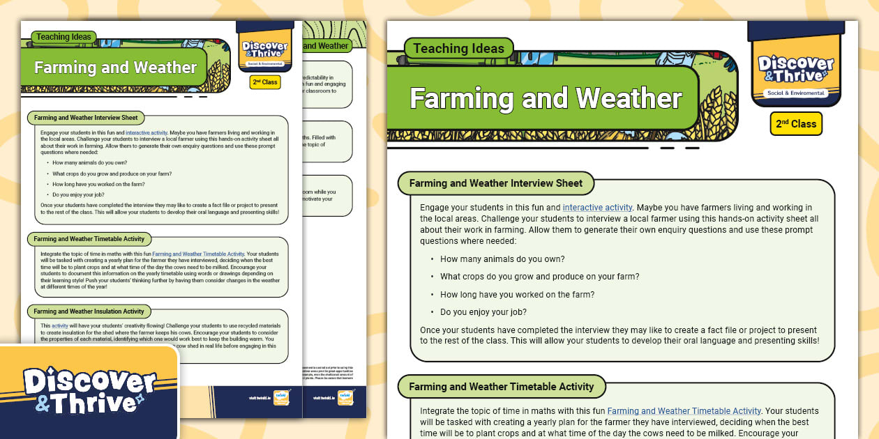 Farming Weather Teaching Ideas