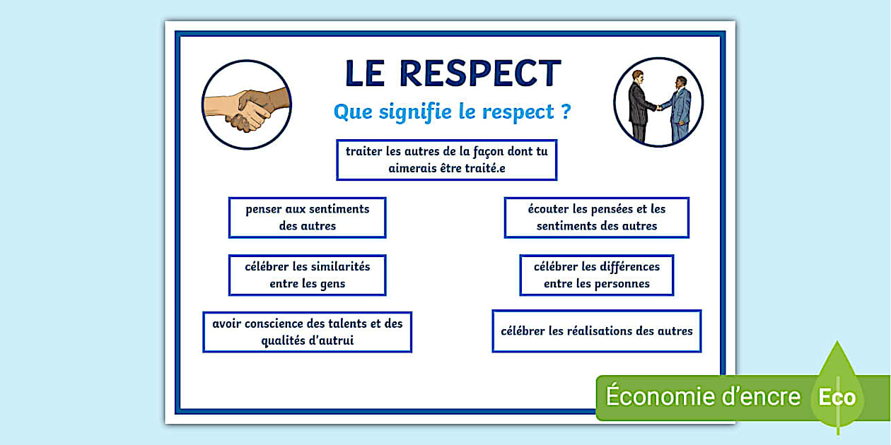 Affiche sur le respect (Hecho por educadores) - Twinkl