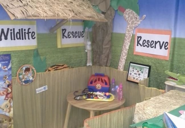 Animal hospital and wildlife rescue centre role play corner