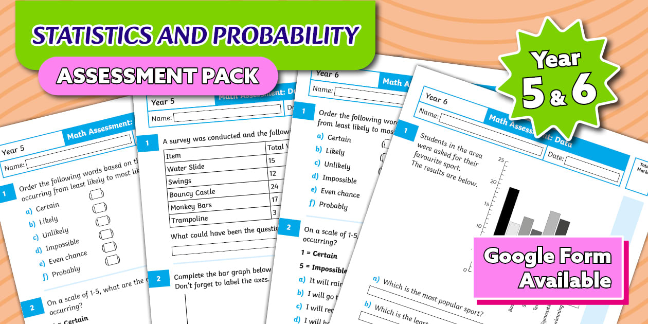 Year Five and Six Statistics and Probability Assessment